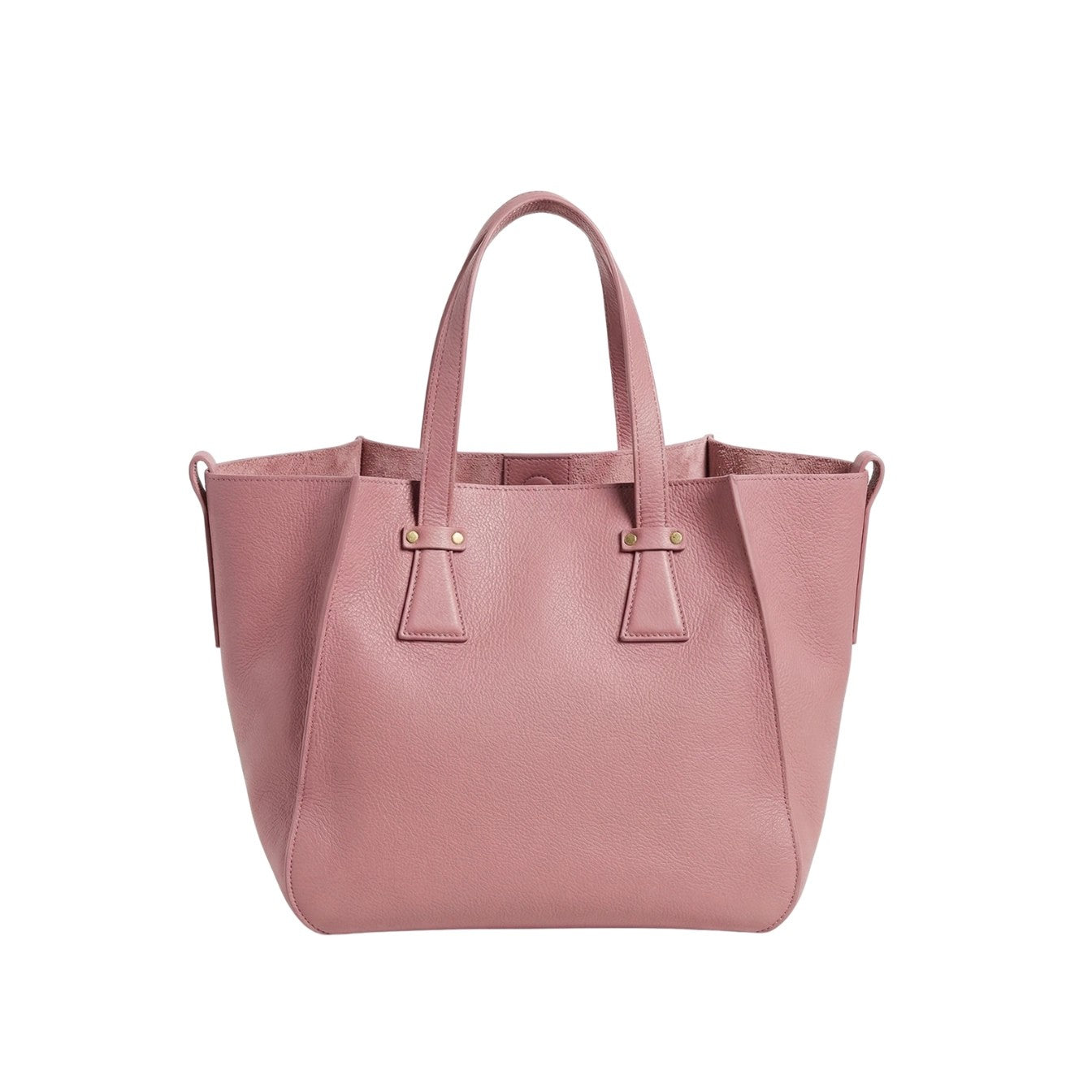 Puderrosa Leder-Schultertasche Blake