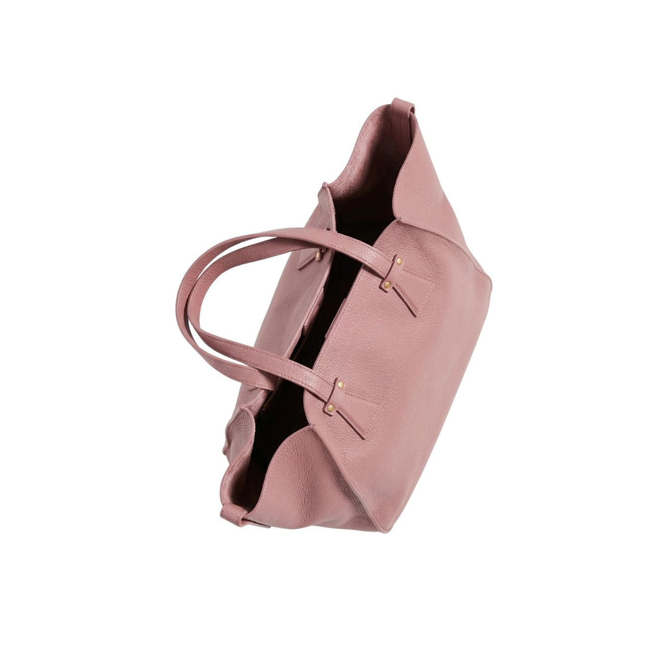 Puderrosa Leder-Schultertasche Blake