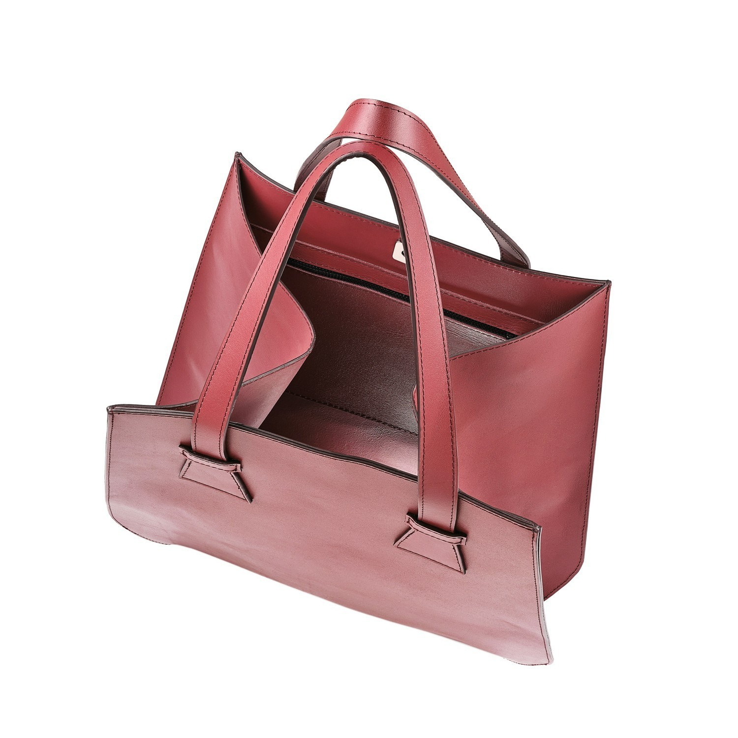 Burgunderrote Leder-Schultertasche Blake