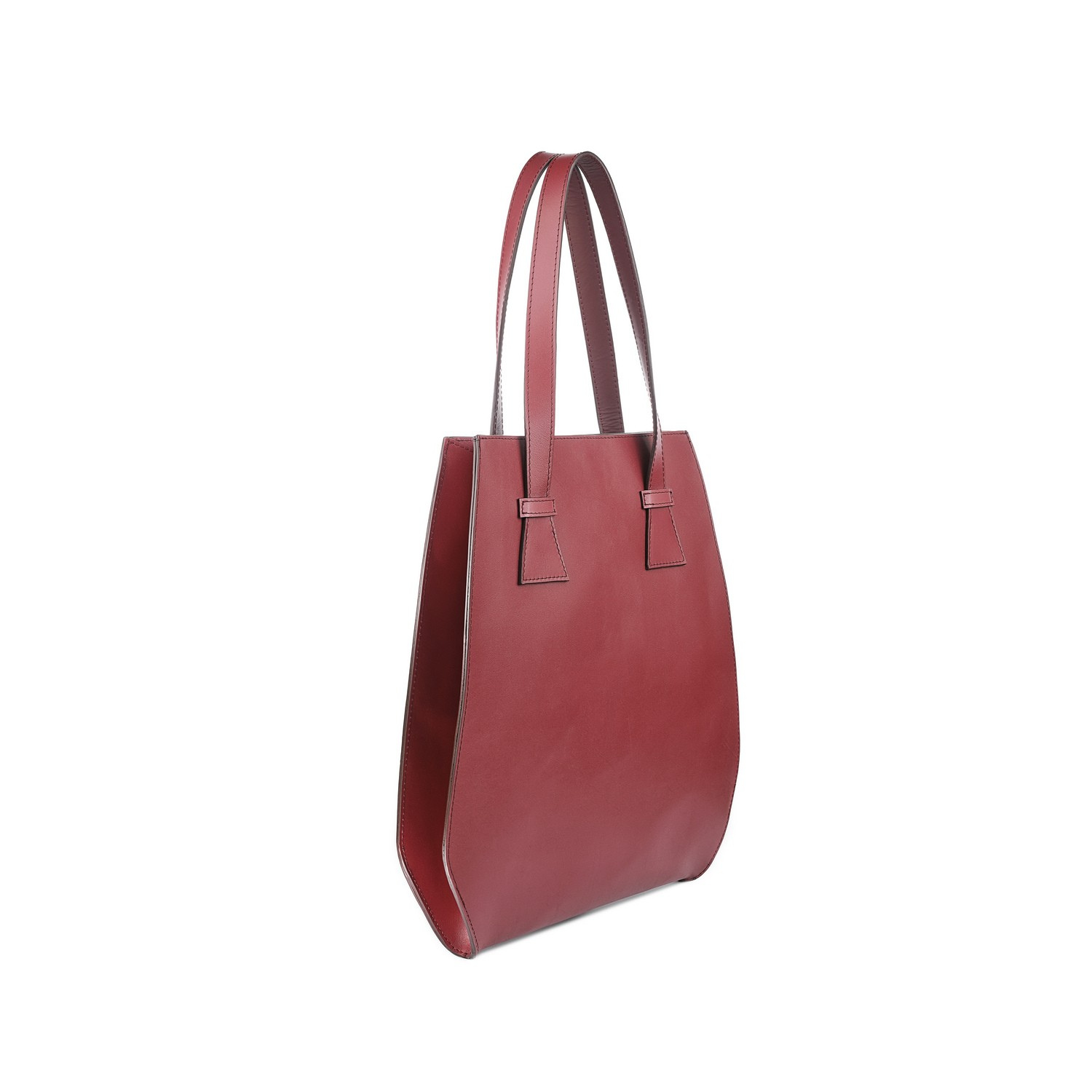 Burgunderrote Leder-Schultertasche Blake