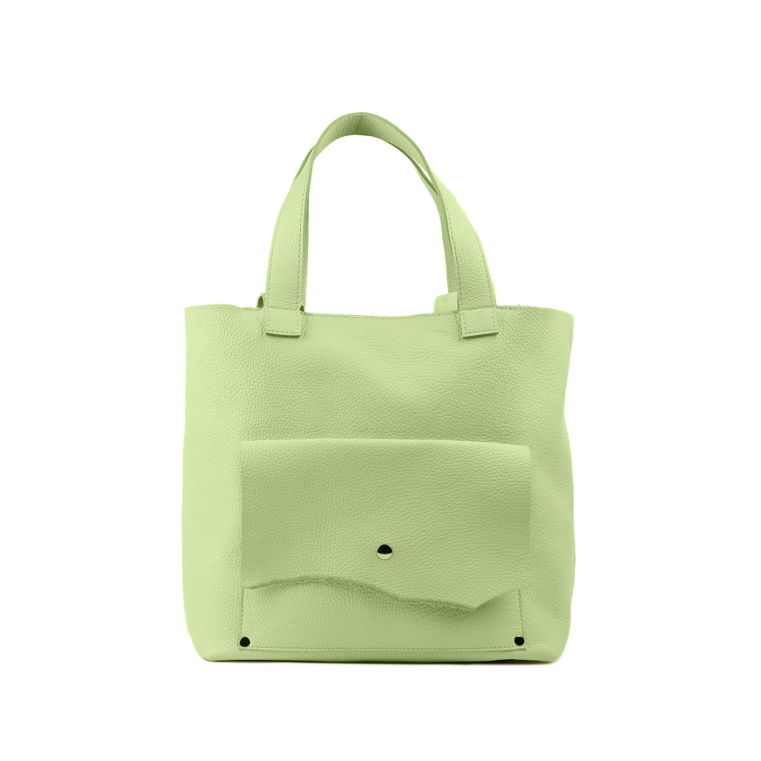 Shopper aus Leder in Mintgrün The Shopper