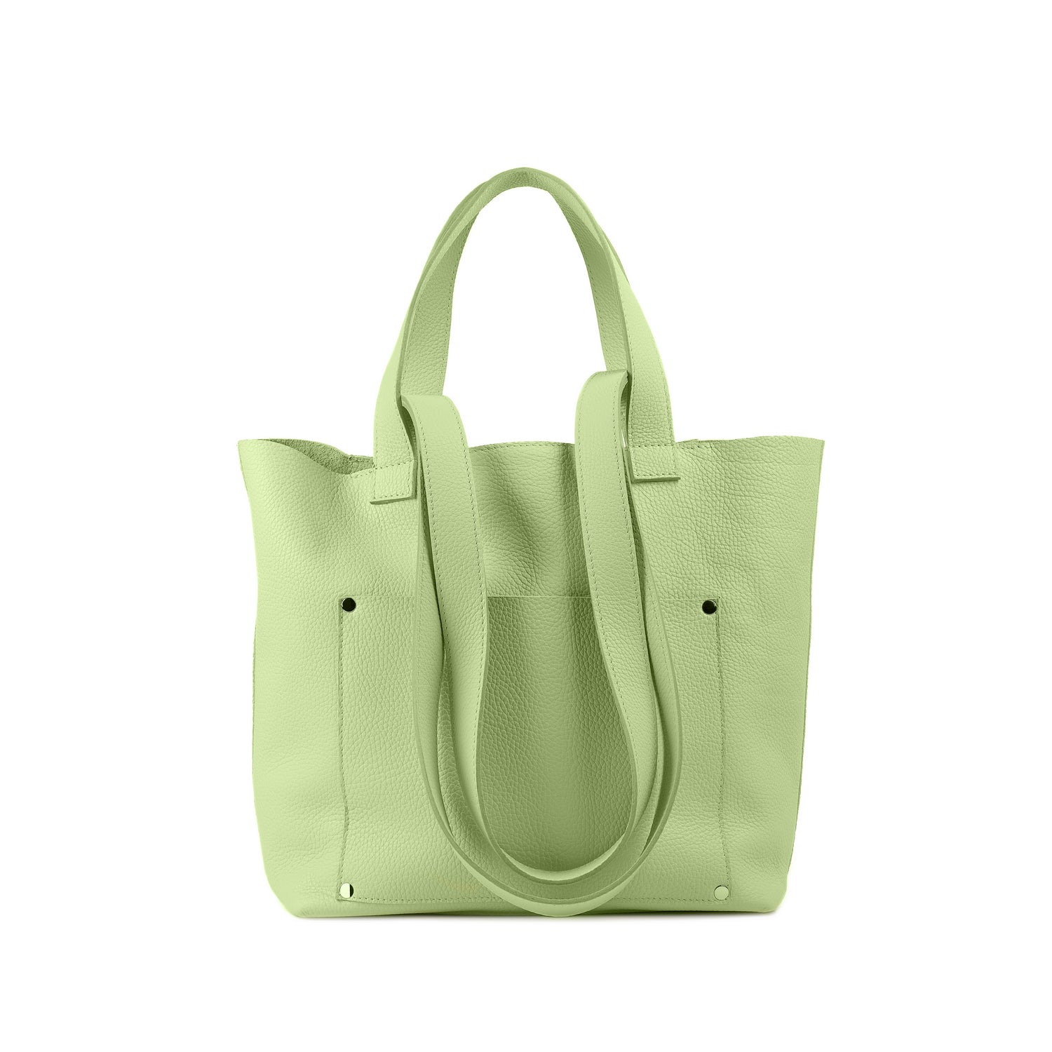 Shopper aus Leder in Mintgrün The Shopper