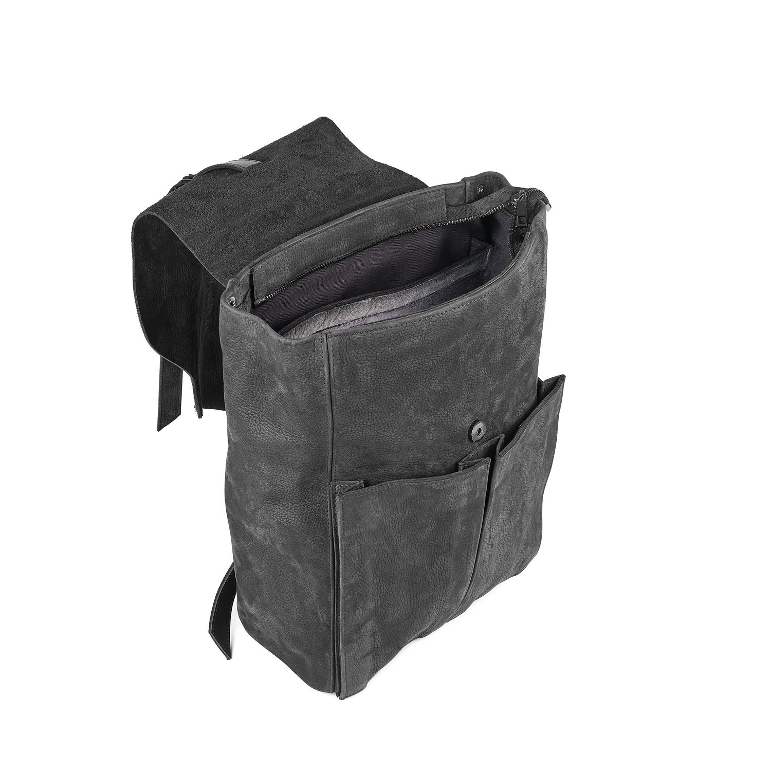 Leder Rucksack Schwarz Traveler