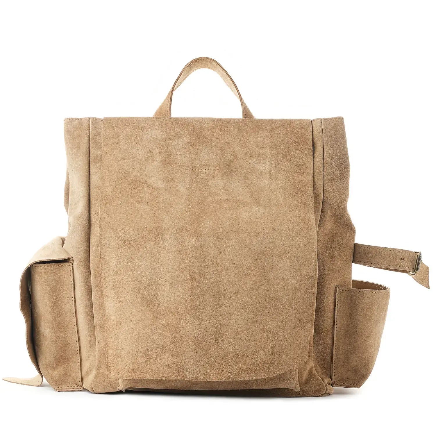 Veloursleder Rucksack Creme Ruffian