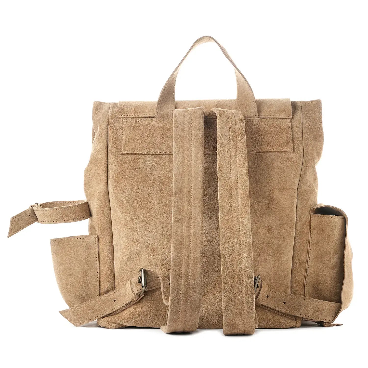Veloursleder Rucksack Creme Ruffian
