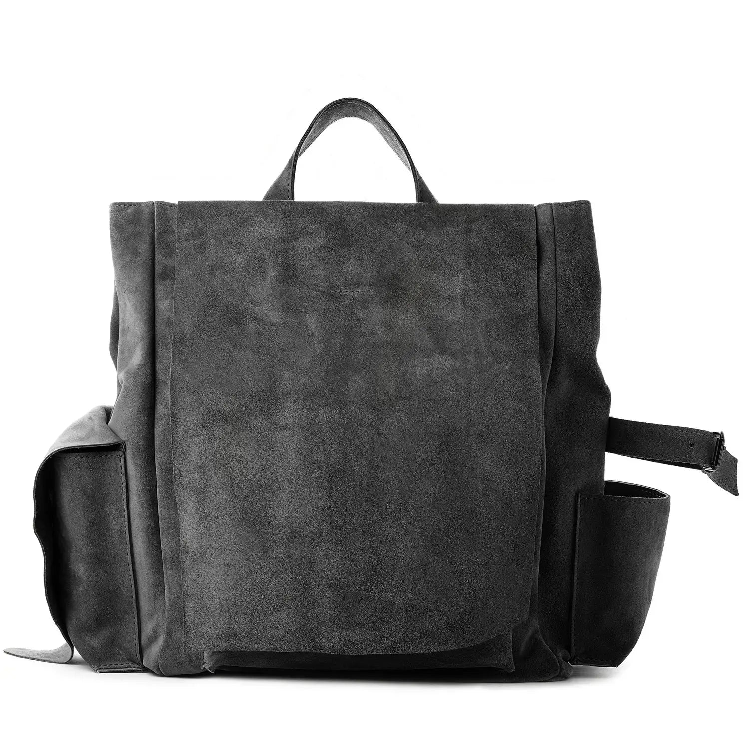 Veloursleder Rucksack Schwarz Ruffian