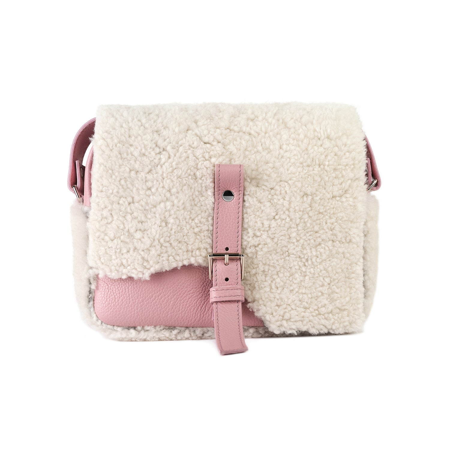 Leder Schultertasche Rose Snow Nina Mini