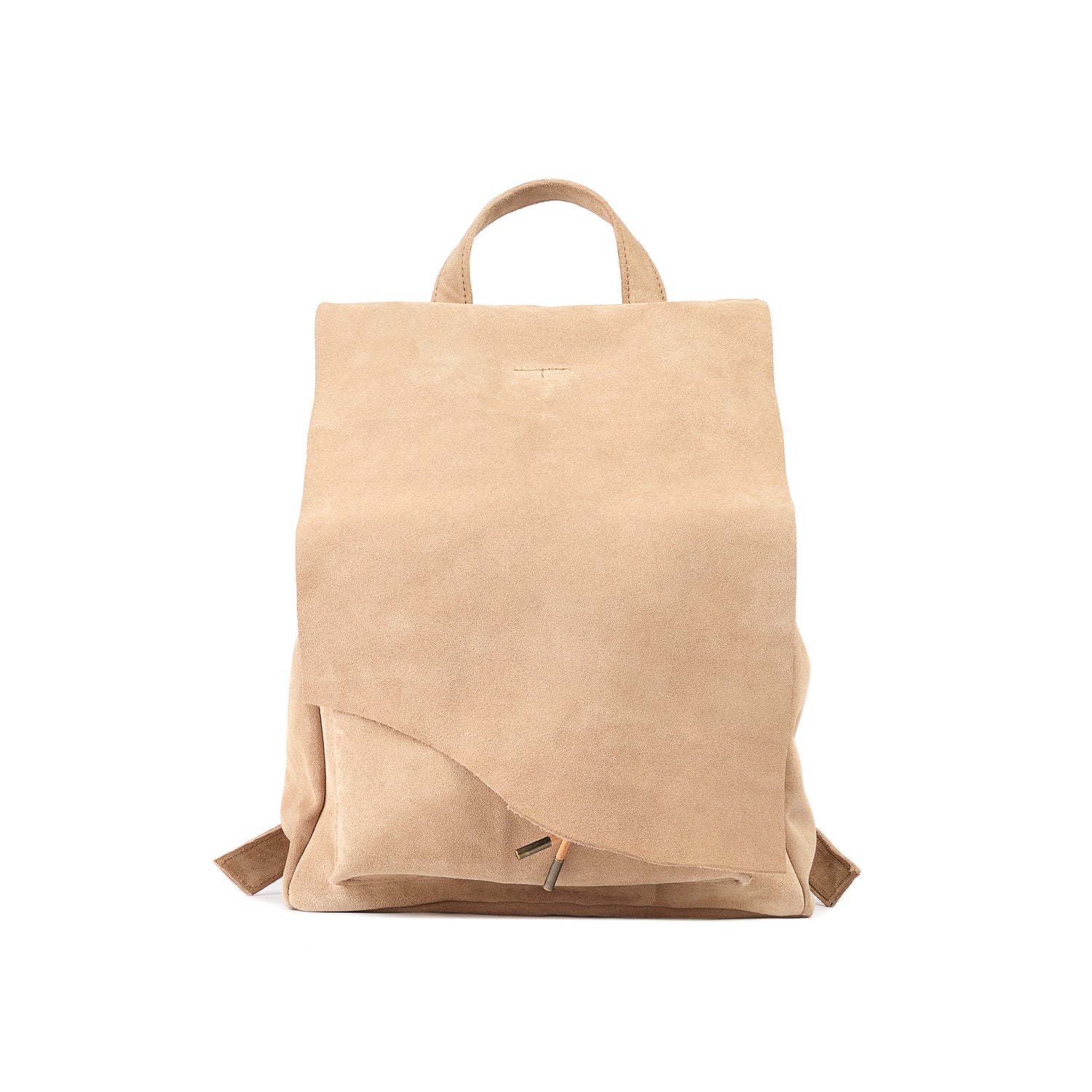 Veloursleder Rucksack Creme Lite