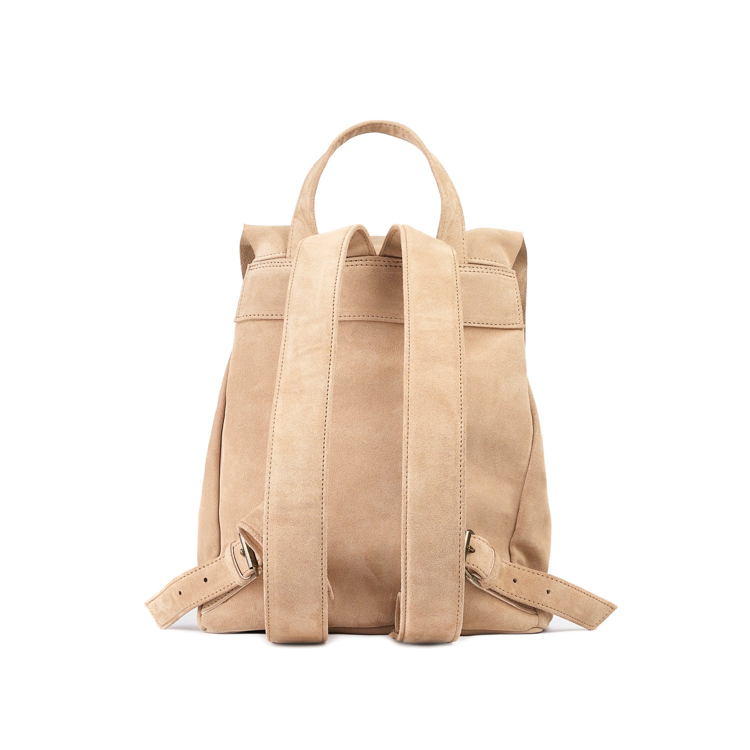 Veloursleder Rucksack Creme Lite
