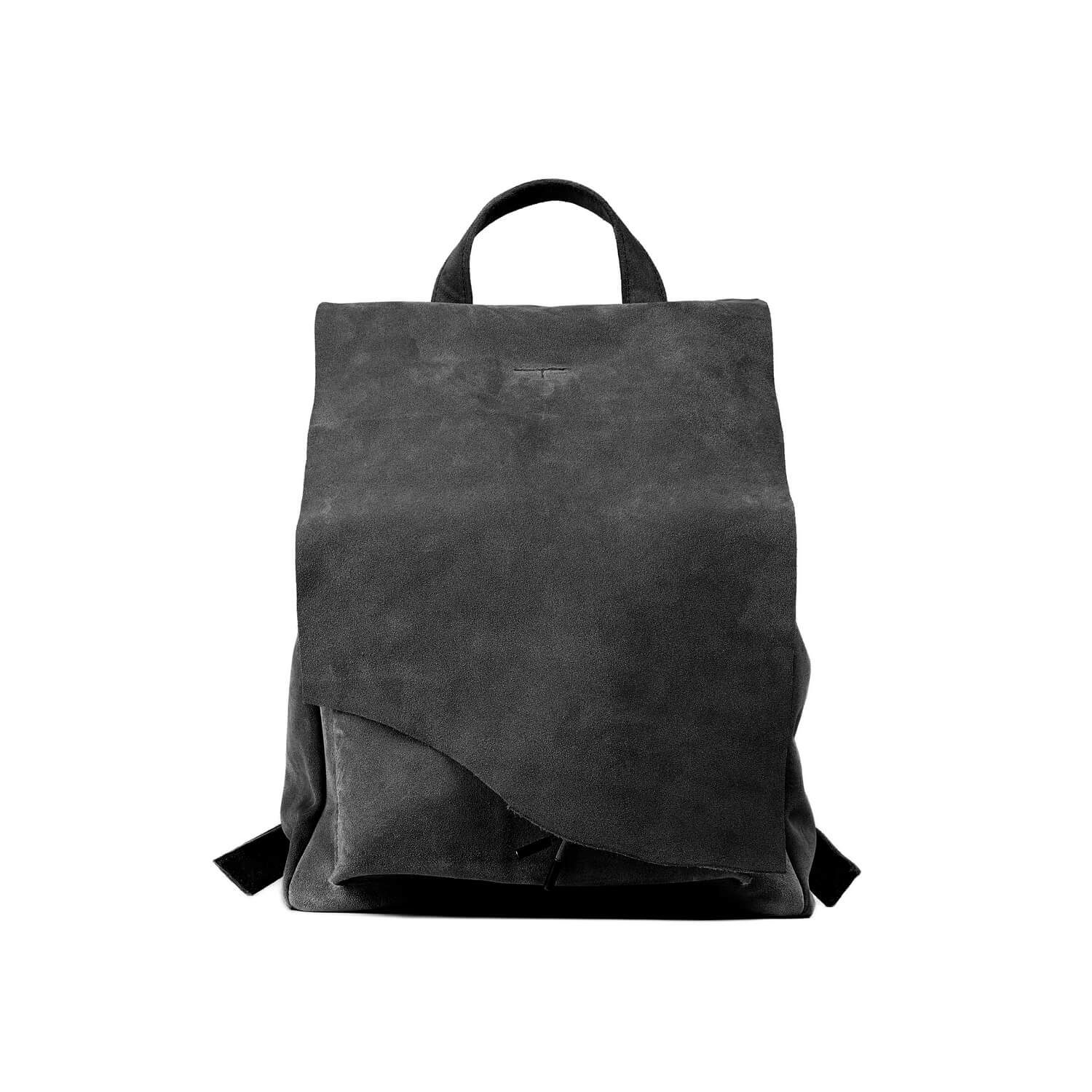 Veloursleder Rucksack Schwarz Lite Shadow