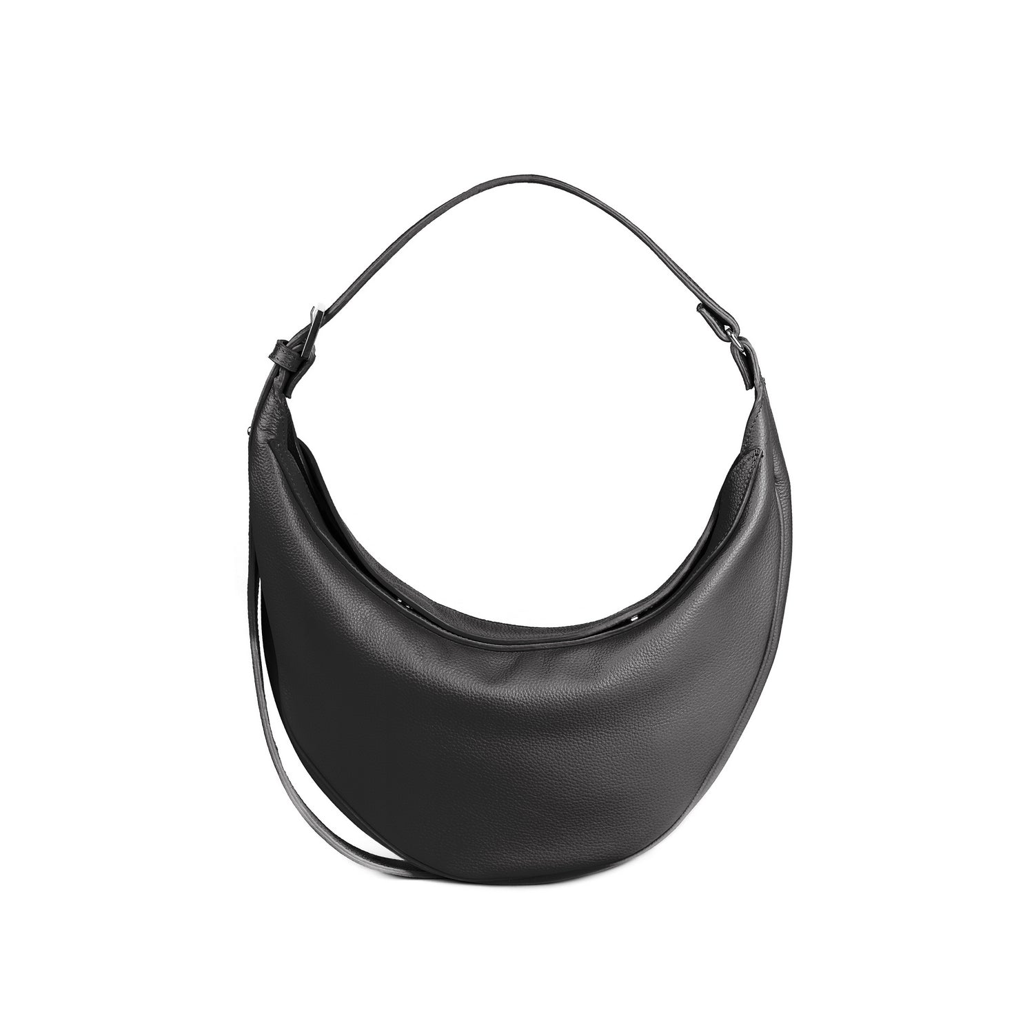 Leder Umhängetasche Schwarz Nuna Mini