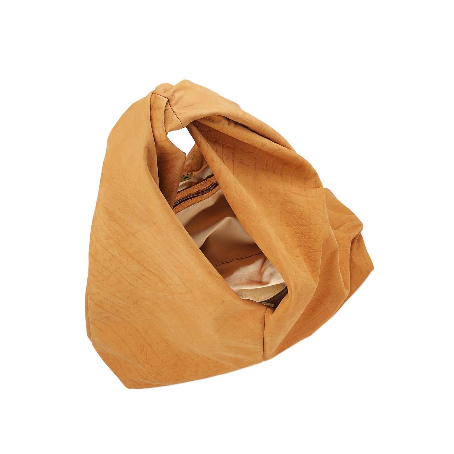 Leder Schultertasche Camel Cloud Maxi