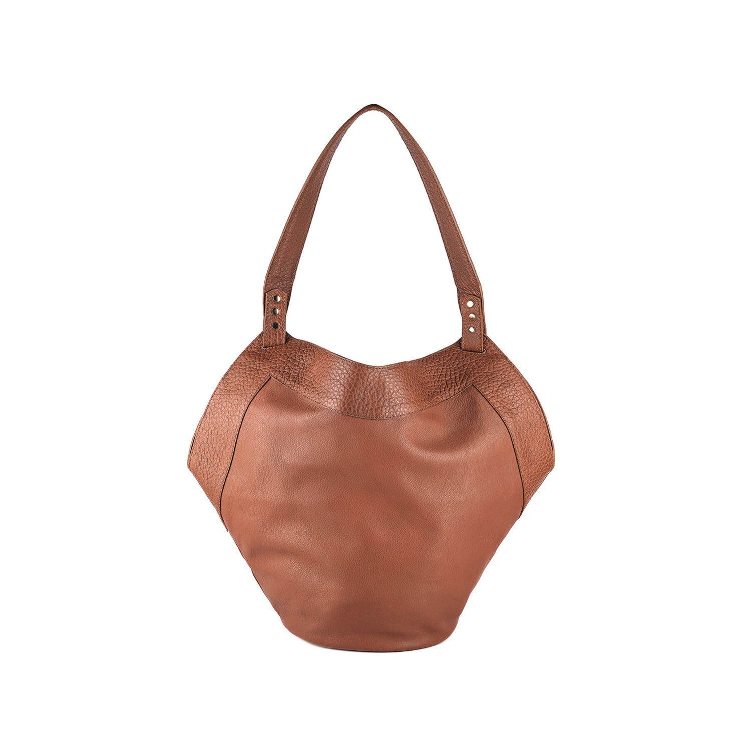 Leder Schultertasche Dunkelcognac Thesa
