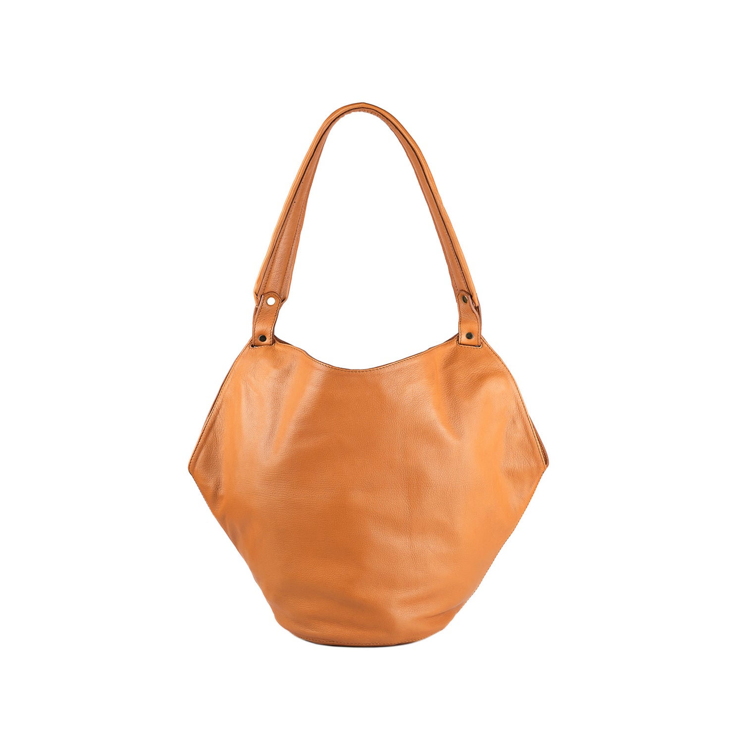 Leder Schultertasche Cognac Thesa