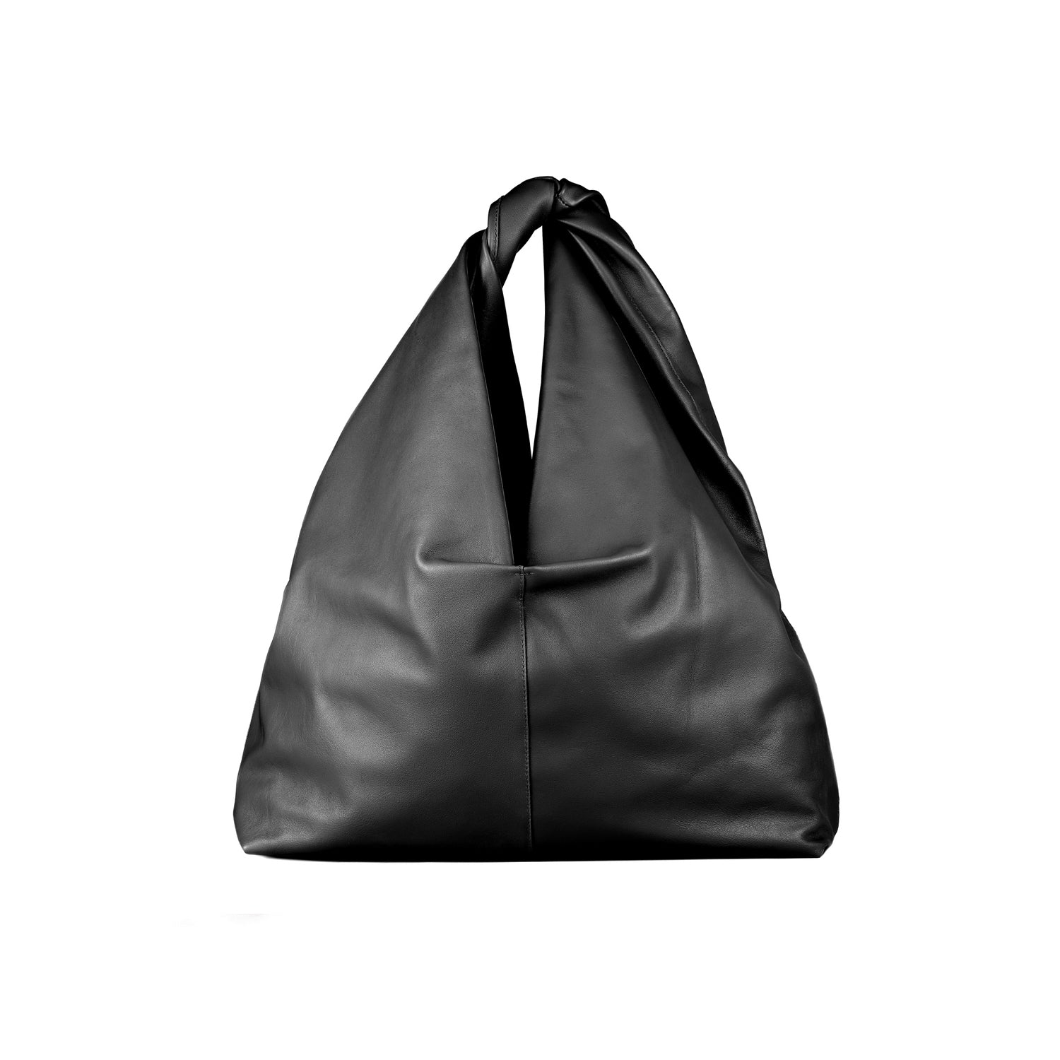 Leder Schultertasche Schwarz Cloud Maxi