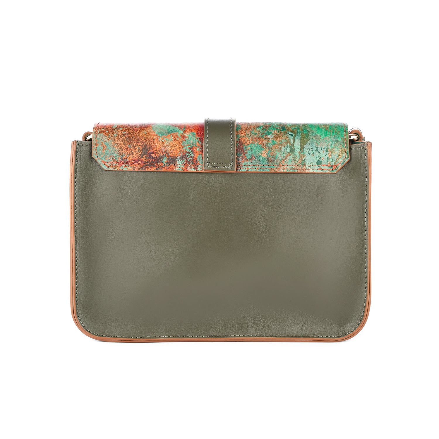 Leder Umhängetasche Kupfer Aleya Midi