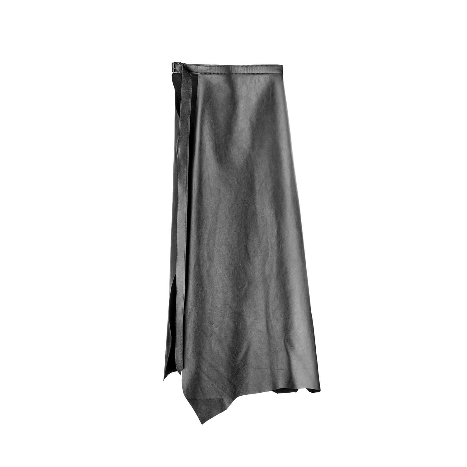 Leder Wickelschürze Schwarz Mara