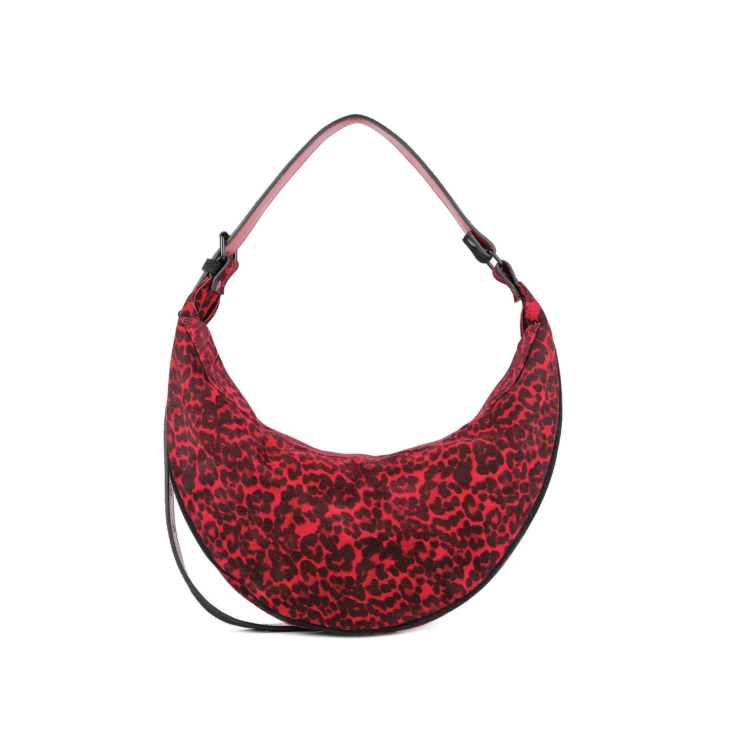 Veloursleder Umhängetasche Rot Feline Nuna Mini