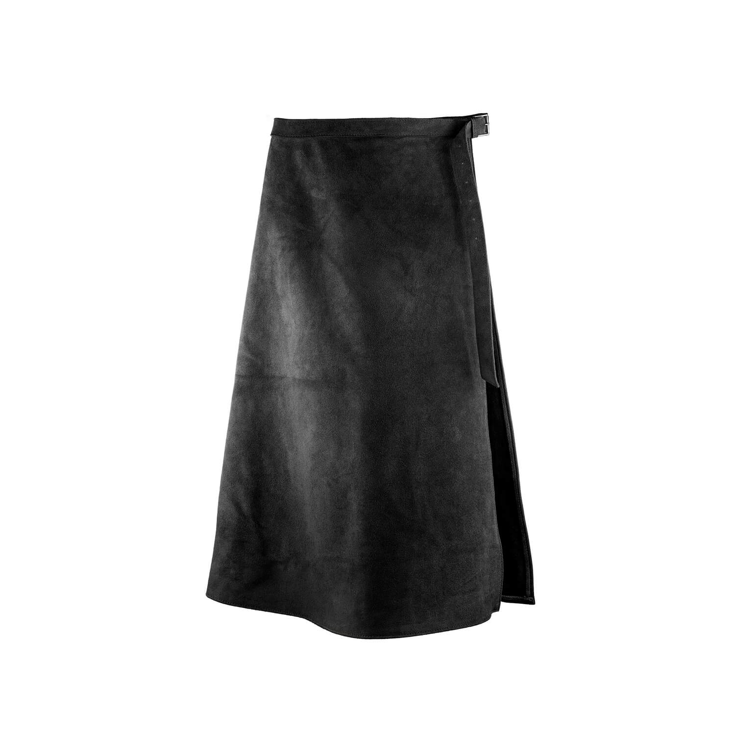 Veloursleder Wickelschürze Schwarz Mara