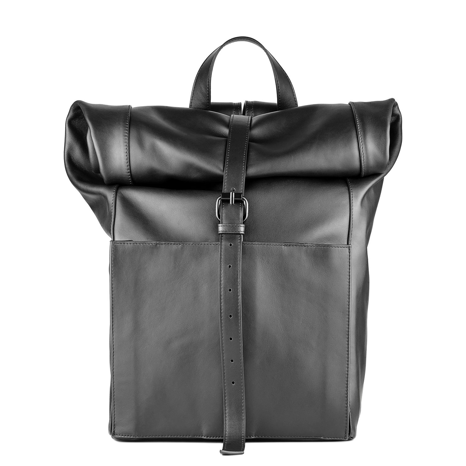 Leder Laptop Rucksack Schwarz KC Wabi-Sabi