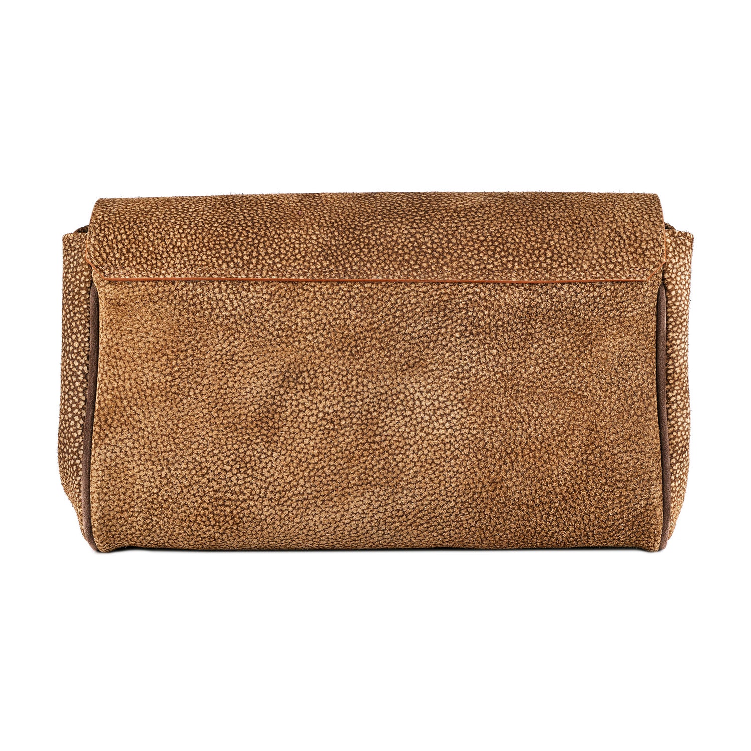 Veloursleder Schultertasche Braun Spotts Venus Baguette