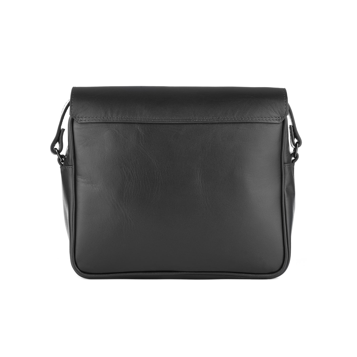 Leder Schultertasche Schwarz Nina Maxi