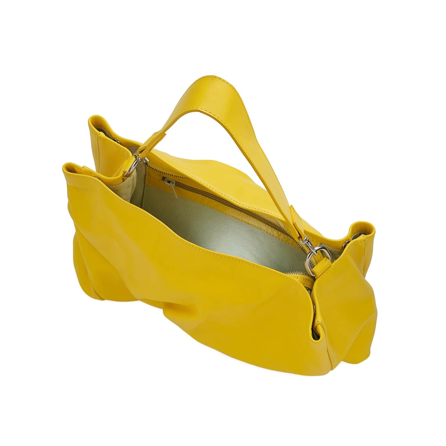 Leder Clutch Gelb Inanna