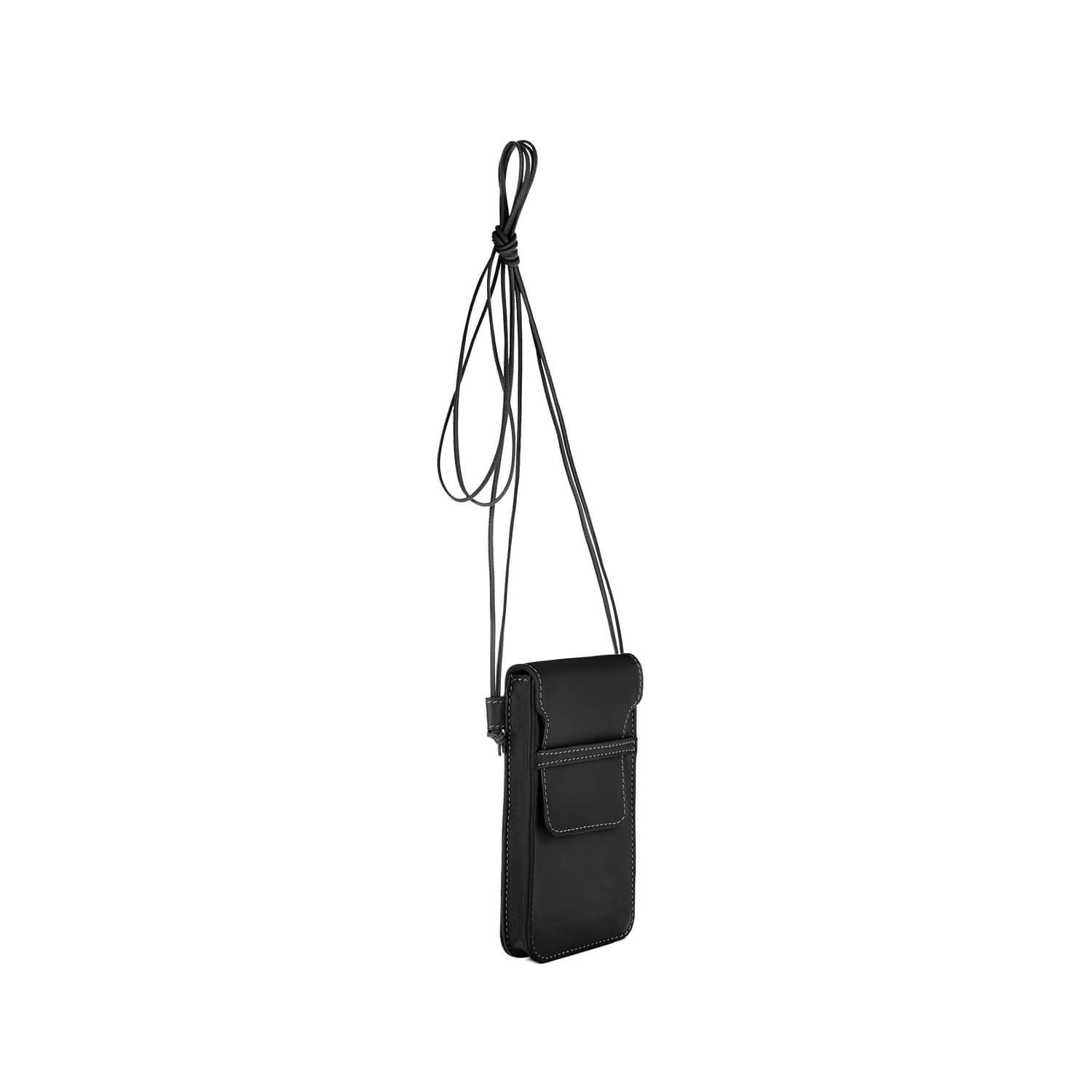 Leder Handytasche Schwarz Smart