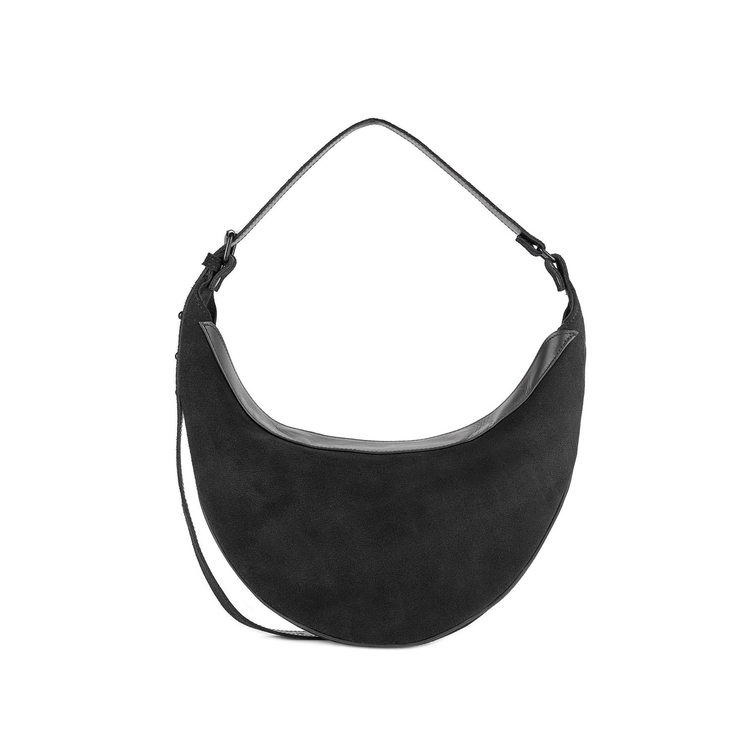 Leder Umhängetasche Schwarz Ebony Nuna Mini