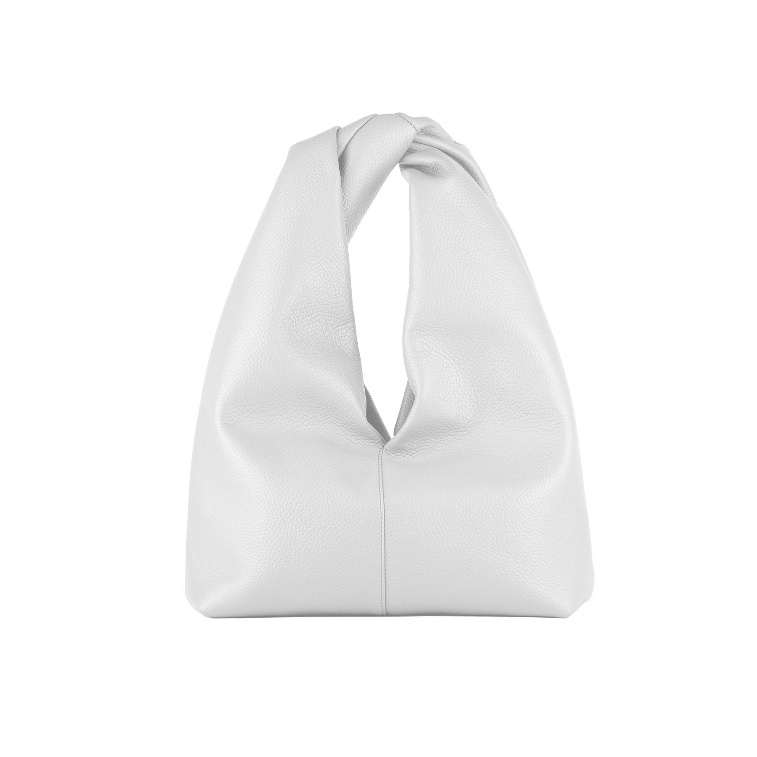 Leder Handtasche Weiß Cloud Midi