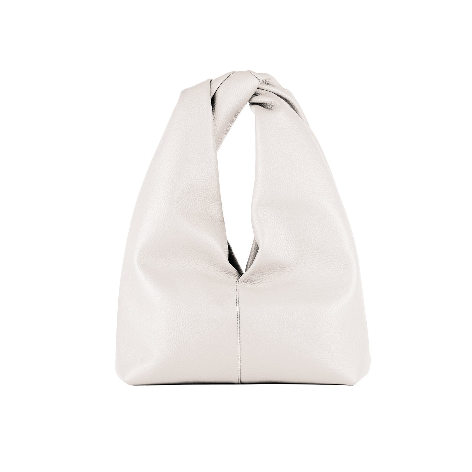 Leder Handtasche Ivory-Weiß Cloud Midi