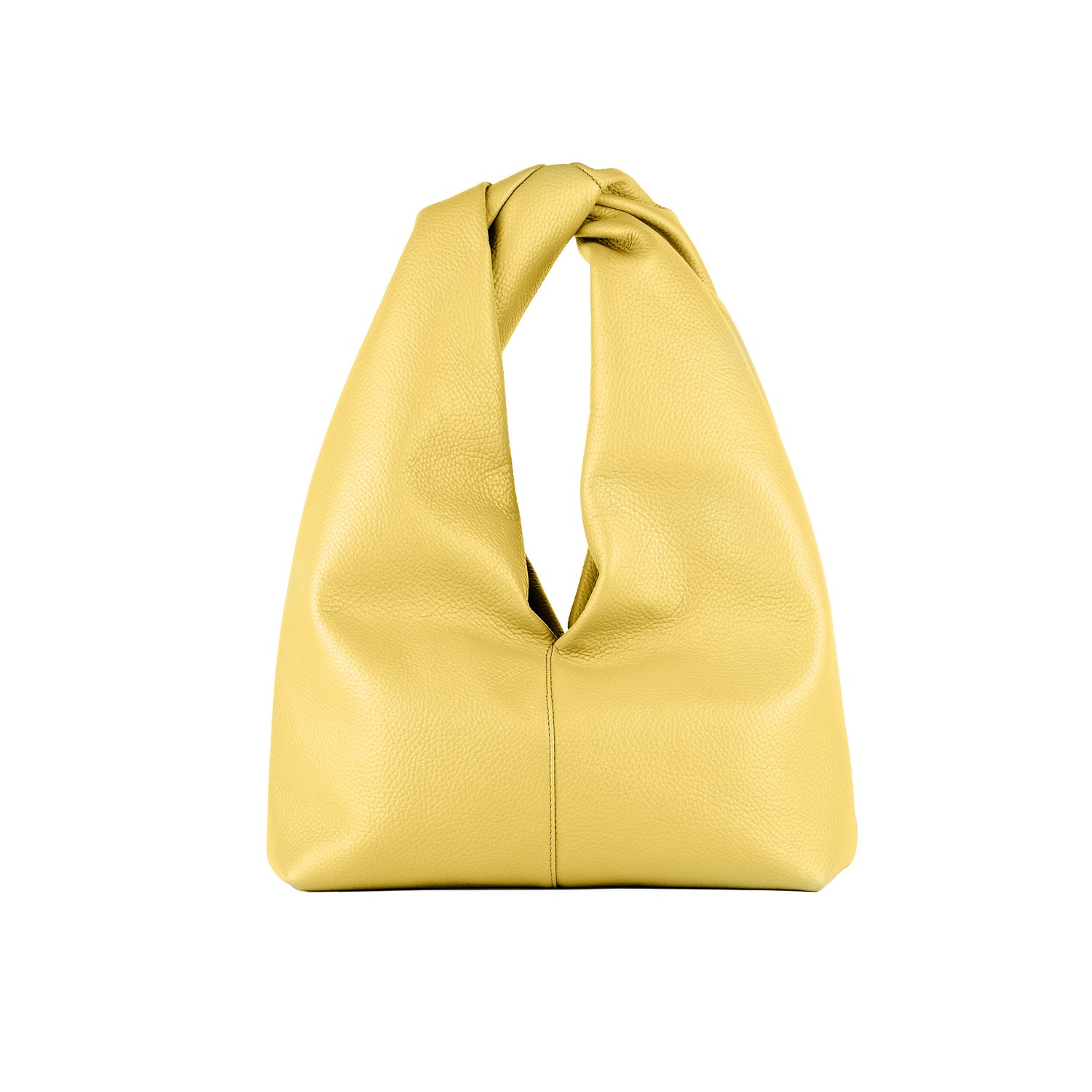 Leder Handtasche Gelb Cloud Midi