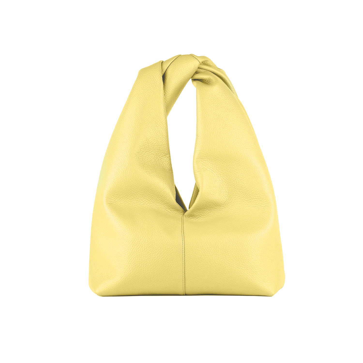 Leder Handtasche Pastellgelb Cloud Midi