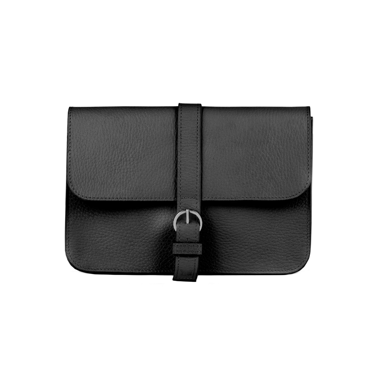 Leder-Gürteltasche Schwarz Genarbt Core