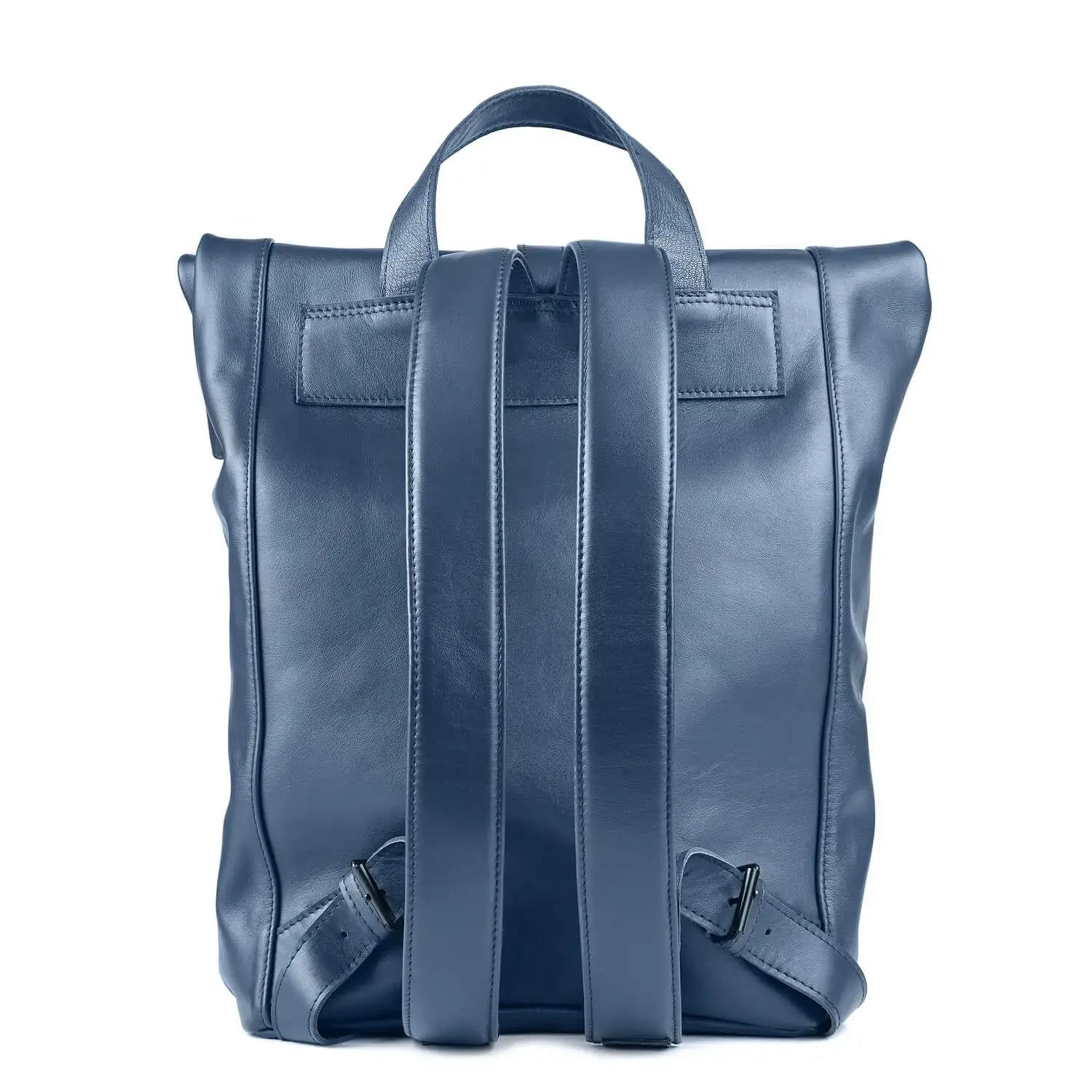 Leder Laptop Rucksack Dunkelblau Wabi-Sabi