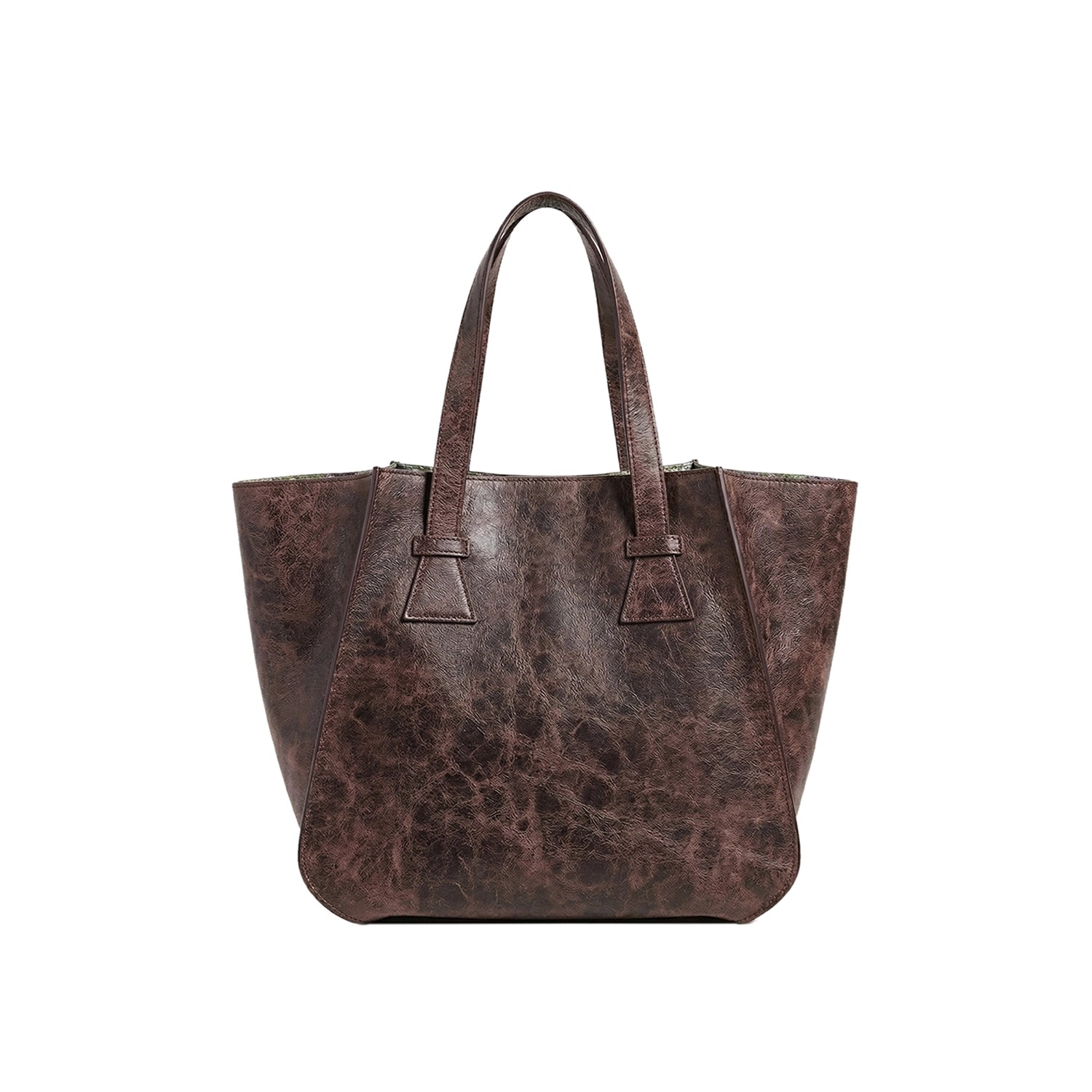 Antikbraune Leder-Schultertasche Blake