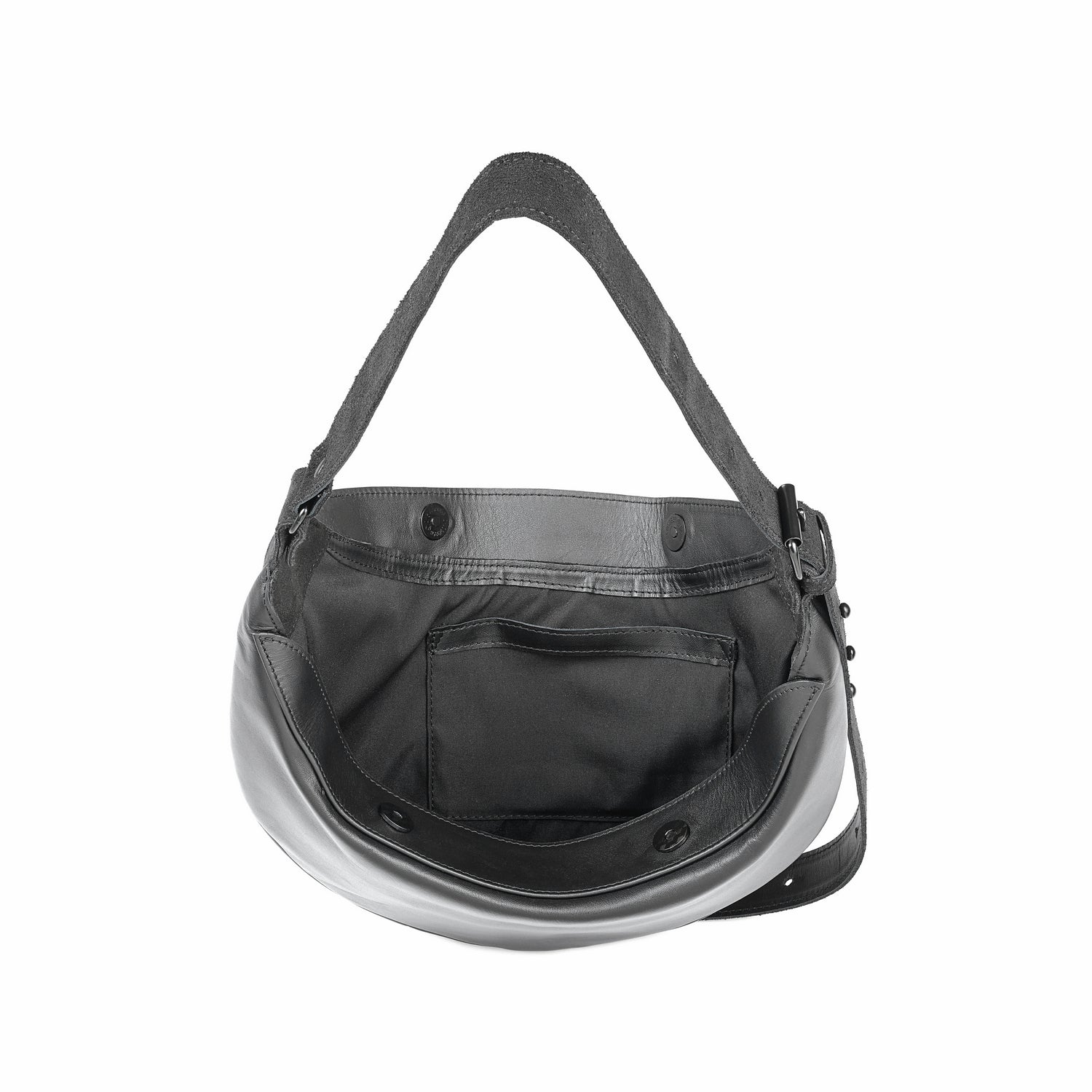 Leder Umhängetasche Schwarz Ebony Nuna Mini