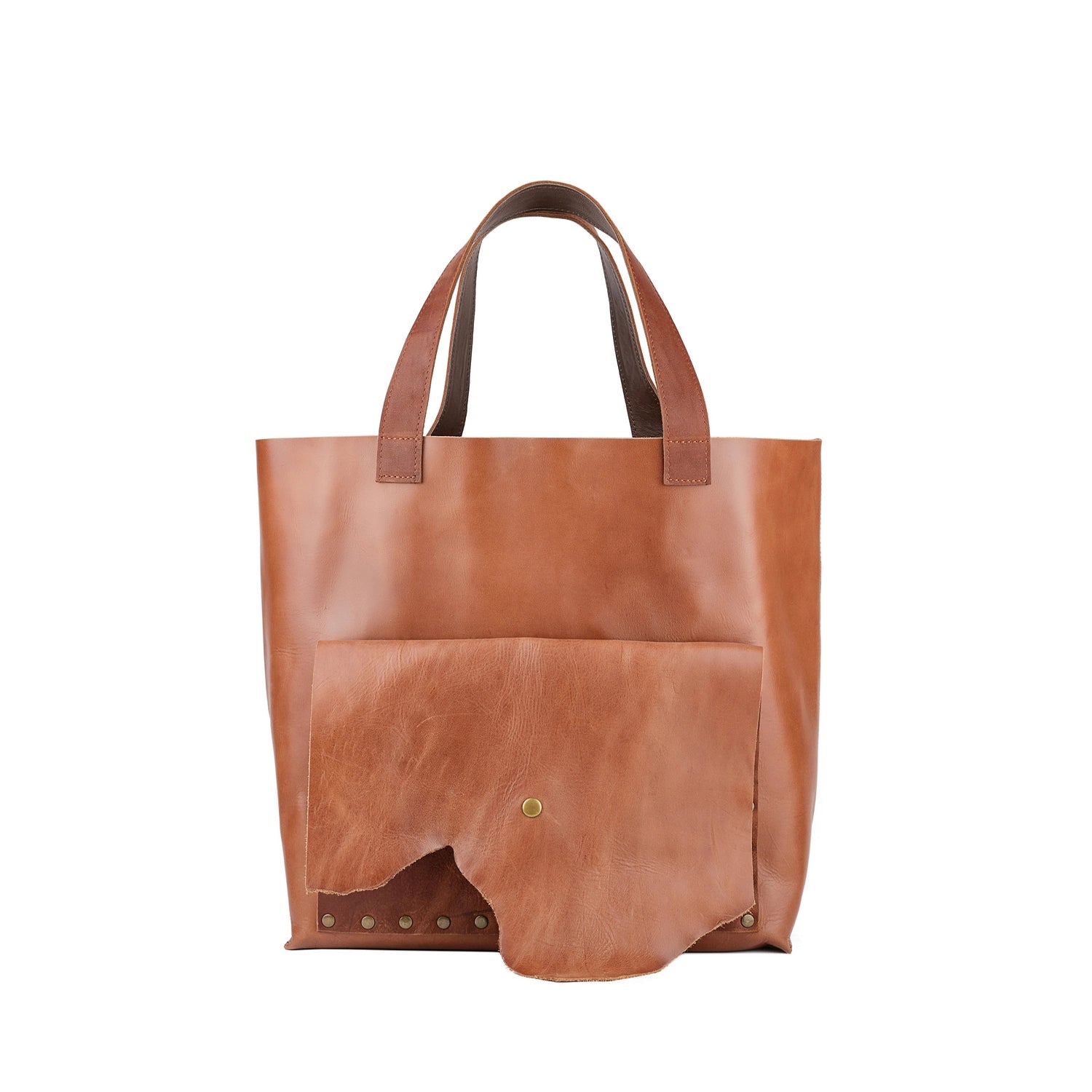 Shopper aus Leder in Cognac The Shopper