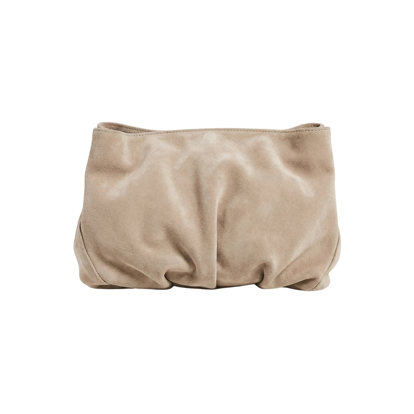 Veloursleder Clutch Beige Inanna