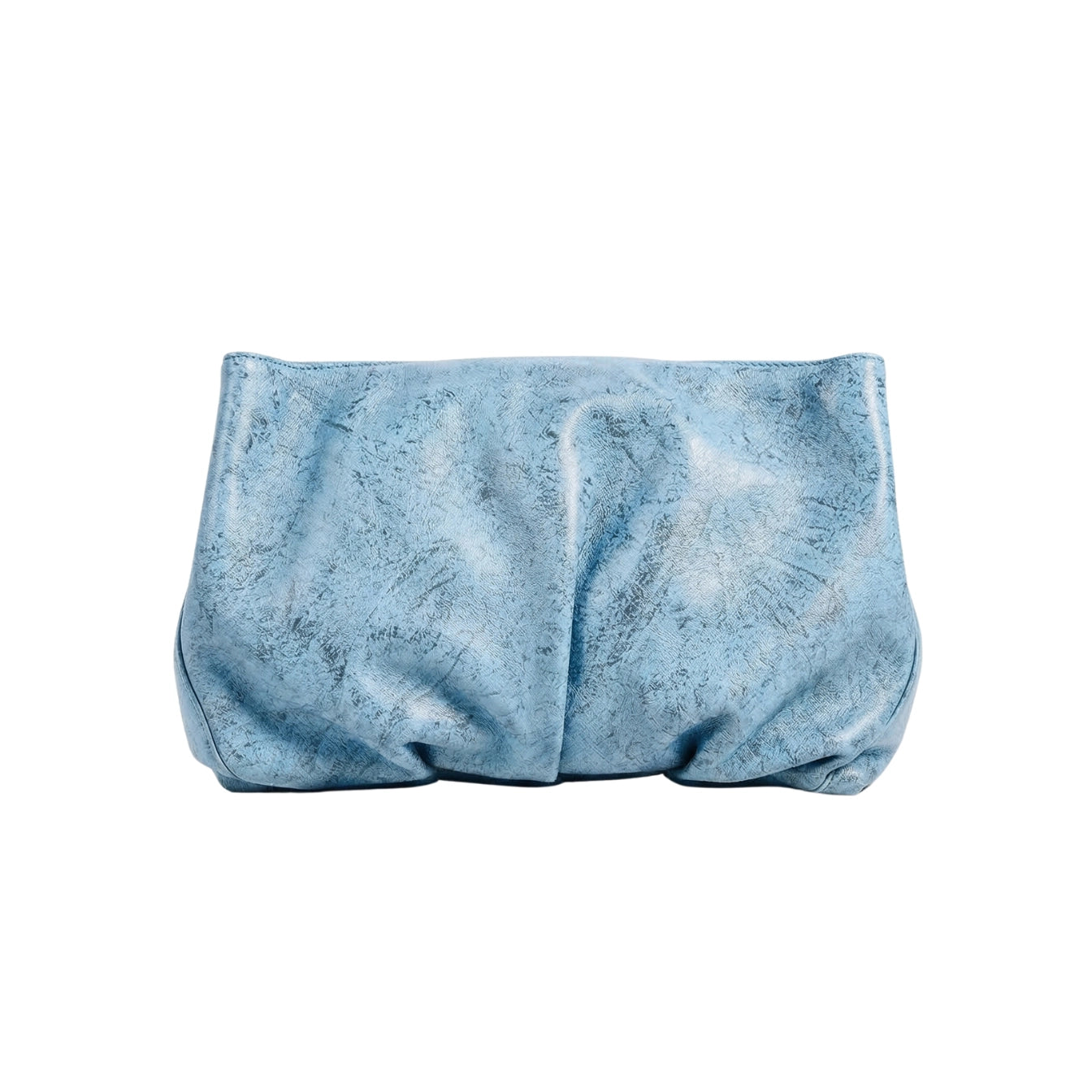 Leder Clutch Gletscherblau Inanna