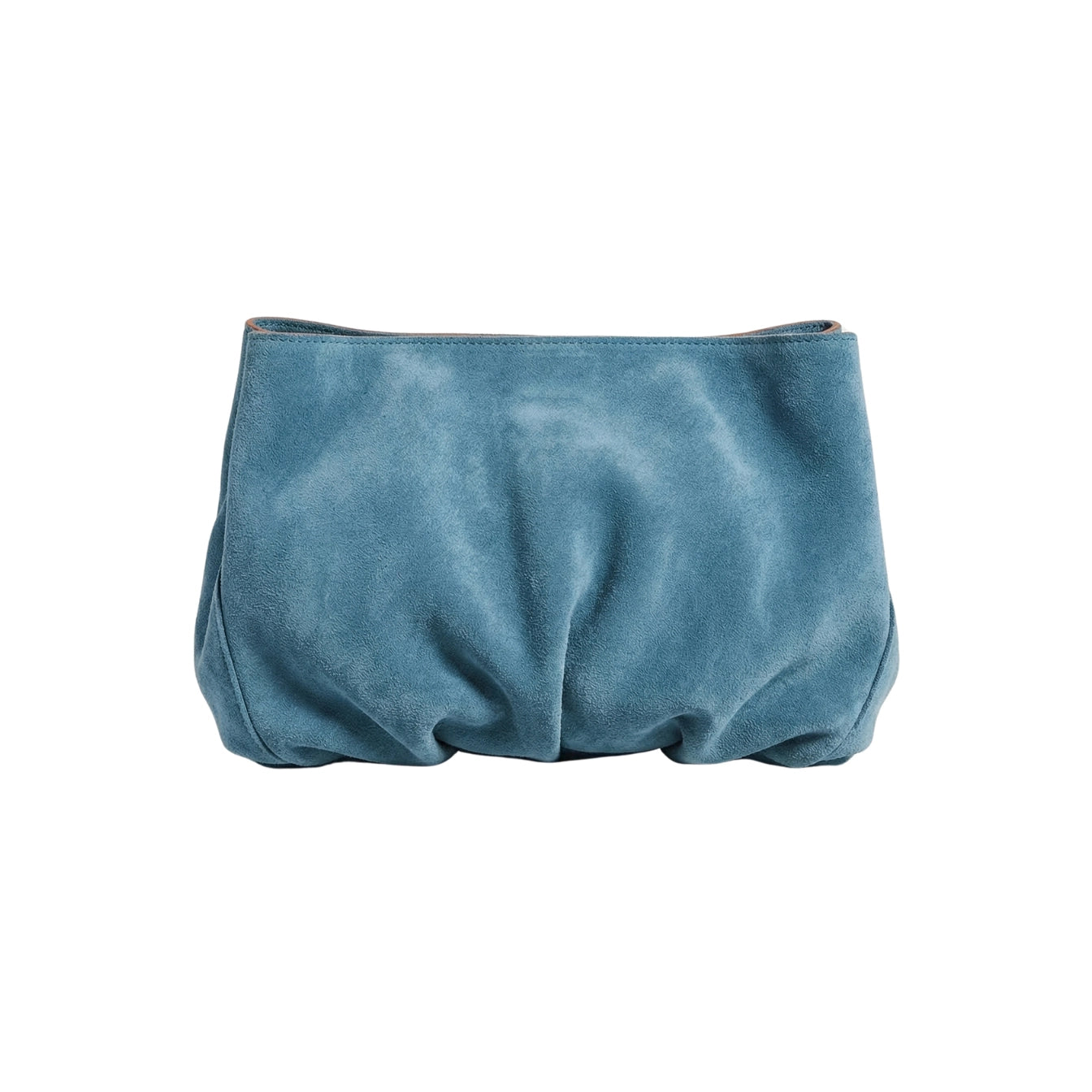 Veloursleder Clutch Zartblau Inanna
