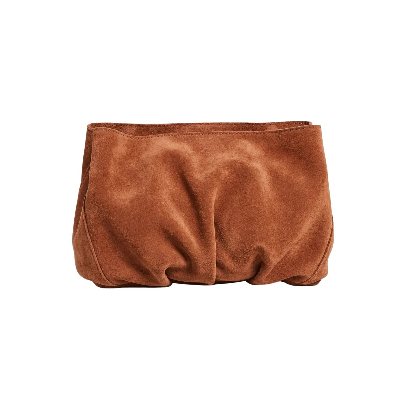 Veloursleder Clutch Zimtbraun Inanna